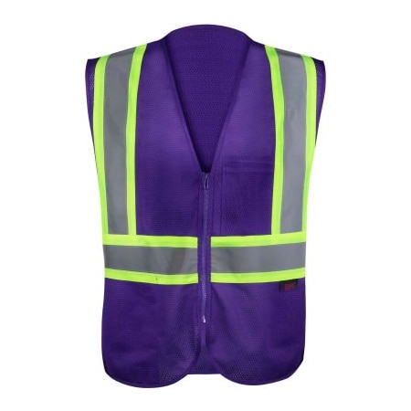Gss Safety GSS Safety Enhanced Visibility Multi-Color Vest-Purple-L/XL 3137-LG/XL